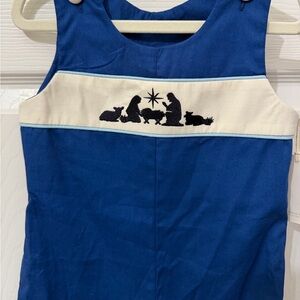 Darling Me smocked nativity longall by RicRac & Ruffles size 18m new with tags